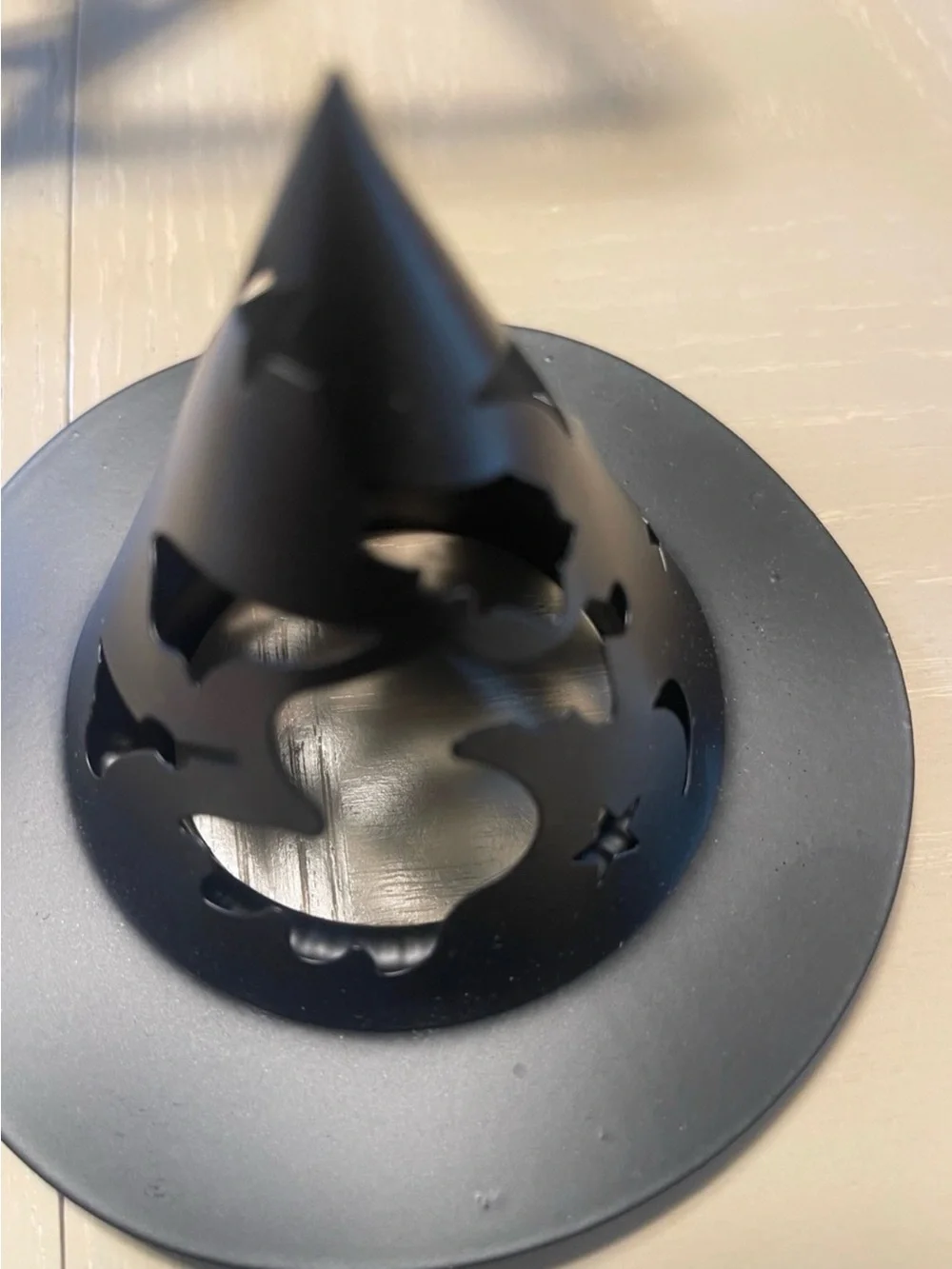 Halloween Jack-O'-Lantern Candle with Witch Hat - Orange & Black